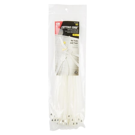 11 In. Self-cutting Natural Cable Tie -